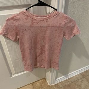 Pink print tee